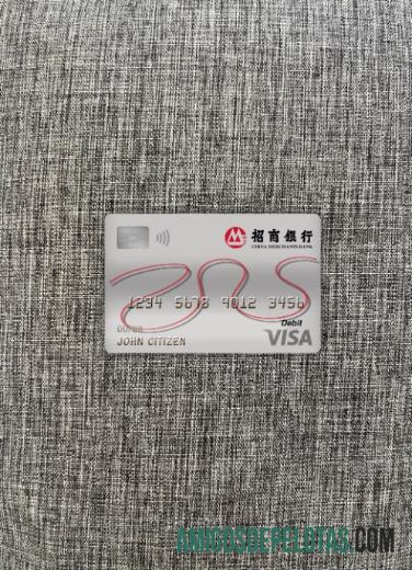 Cartão de débito Visa do China Merchants Bank Photolook Front baixar para verificação